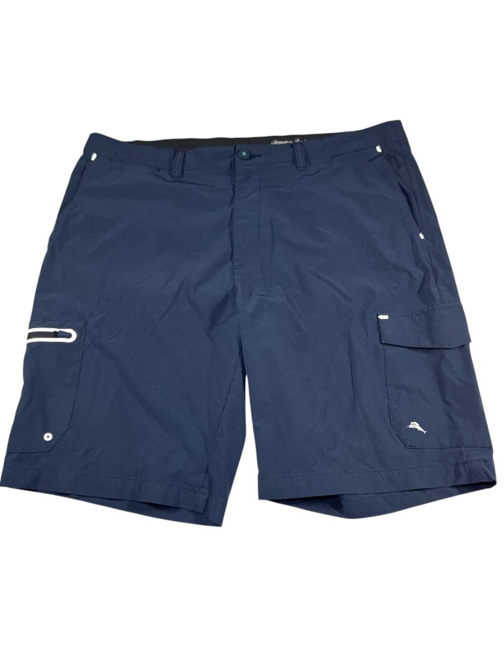 Tommy Bahama Mens Navy Blue Island Zone Shorts Size 38 Utility Pockets "9 Read